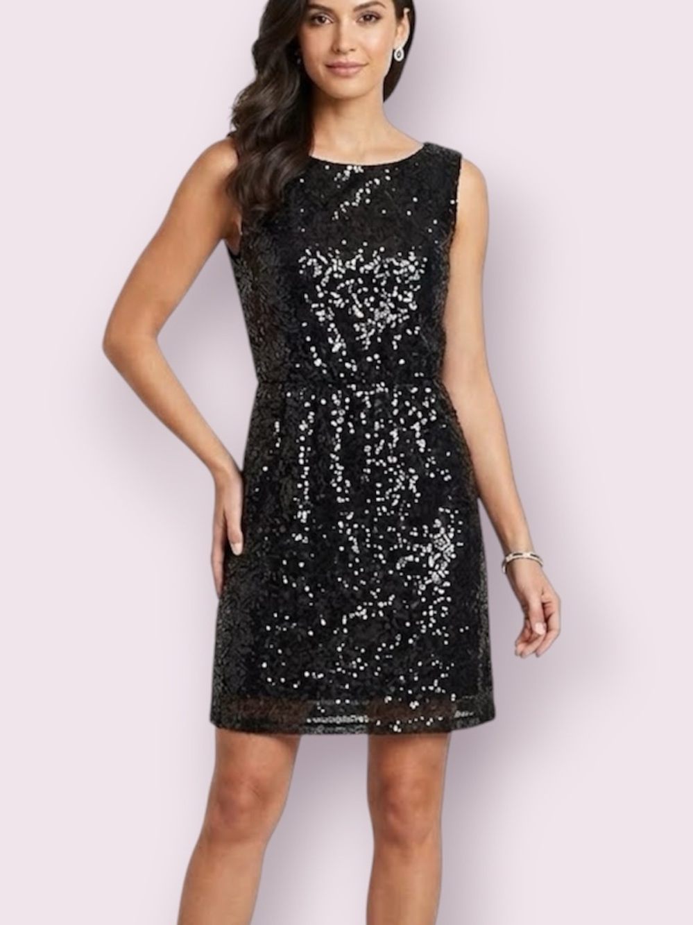 Madewell Broadway & Broome Sequin Sleeveless Cocktail Mini Dress Black Size 0